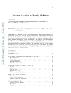 Nuclear Activity in Nearby Galaxies Luis C. Ho 1
