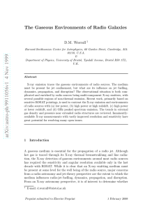 The Gaseous Environments of Radio Galaxies D.M. Worrall
