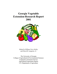 Georgia Vegetable Extension-Research Report 2001