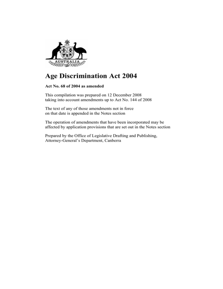 Age Discrimination Act 2004