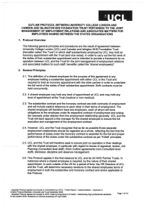 OUTLINE PROTOCOL BETWEEN UNIVERSITY COLLEGE LONDON AND