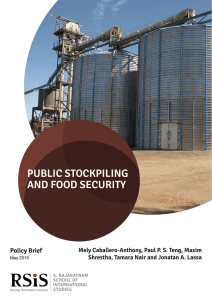 PuBlic StockPiling and Food Security Policy Brief