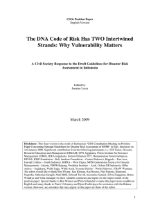 The DNA Code of Risk Has TWO Intertwined  March 2009