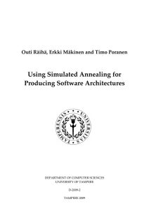    Using Simulated Annealing for  Producing Software Architectures