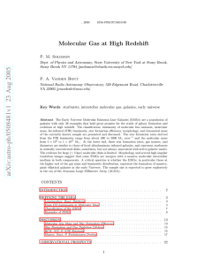 Molecular Gas at High Redshift P. M. Solomon