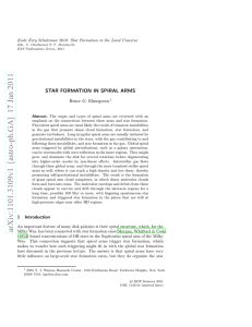 STAR FORMATION IN SPIRAL ARMS Bruce G. Elmegreen