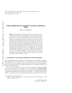 STAR FORMATION ON GALACTIC SCALES: EMPIRICAL LAWS Bruce G. Elmegreen