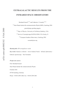 EXTRAGALACTIC RESULTS FROM THE INFRARED SPACE OBSERVATORY