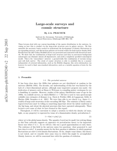 Large-scale surveys and cosmic structure By J.A. PEACOCK
