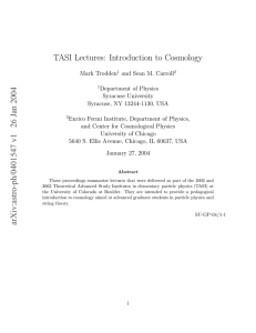 TASI Lectures: Introduction to Cosmology