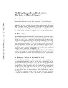 Modelling Kinematics and Dark Matter: The Halos of Elliptical Galaxies ⋆ Ortwin Gerhard
