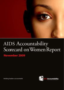 Accountability Scorecard on Women Report AIDS