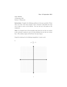 Due: 21 September 2011 Math 1090-002 14 September 2011 Section 1.7 Homework