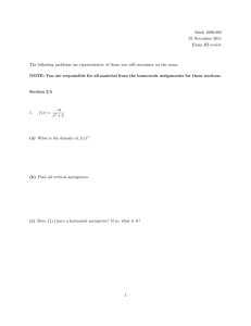 Math 1090-002 25 November 2011 Exam III review