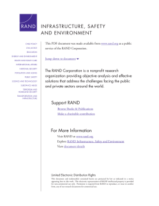 INFRASTRUCTURE, SAFETY AND ENVIRONMENT 6