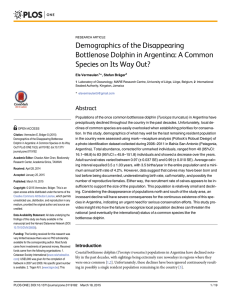 Demographics of the Disappearing Bottlenose Dolphin in Argentina: A Common