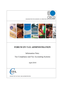 FORUM ON TAX ADMINISTRATION Information Note: Tax Compliance and Tax Accounting Systems