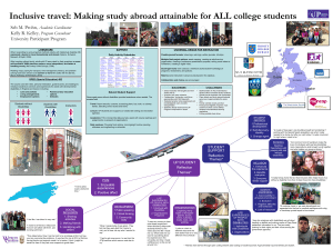 Inclusive travel: Making study abroad attainable for ALL college students  ,