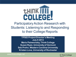 Participatory Action Research with Students: Listening to and Responding