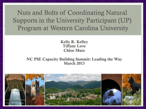 Nuts and Bolts of Coordinating Natural Program at Western Carolina University