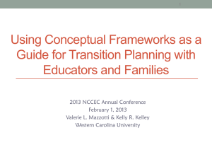 Using Conceptual Frameworks as a Guide for Transition Planning with