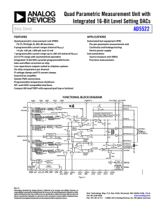 Quad Parametric Measurement Unit with Integrated 16-Bit Level Setting DACs  AD5522