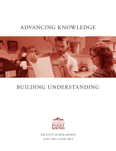 ADVANCING KNOWLEDGE BUILDING UNDERSTANDING FACULT Y SCHOL A RSHIP JULY 2011– JUNE 2013