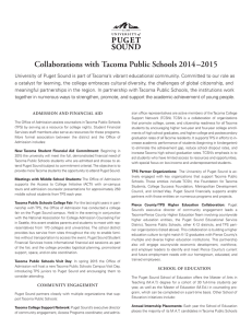 Collaborations with Tacoma Public Schools 2014 –2015