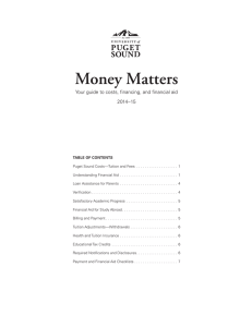 Money Matters Your guide to costs, financing, and financial aid 2014–15