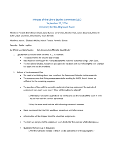 Minutes of the Liberal Studies Committee (LSC) September 25, 2014