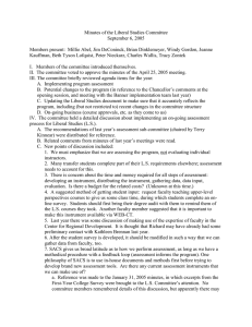 Minutes of the Liberal Studies Committee September 6, 2005