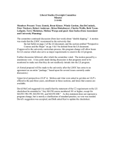 Liberal Studies Oversight Committee Minutes 2-14-06