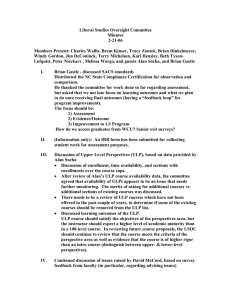 Liberal Studies Oversight Committee Minutes 2-21-06