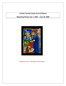 Coulter Faculty Center Annual Report