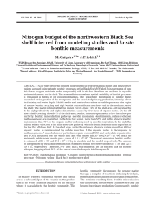 Nitrogen budget of the northwestern Black Sea benthic measurements in situ