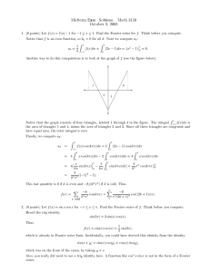 Midterm Exam Solutions, Math 3150 October 3, 2003