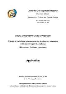 Center for Development Research LOCAL GOVERNANCE AND STATEHOOD