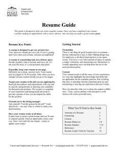 Resume Guide