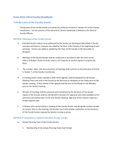 From 2013-2014 Faculty Handbook 3.04 By-Laws of the Faculty Senate