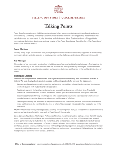 Talking Points TELLING OUR STORY  |  QUICK REFERENCE