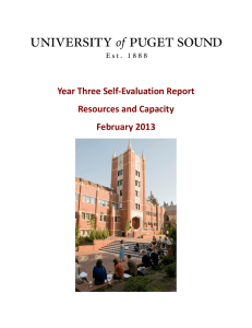 Year Three Self-Evaluation Report Resources and Capacity February 2013