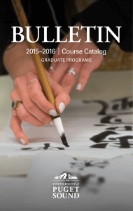 BULLETIN 2015–2016  |  Course Catalog GRADUATE PROGRAMS