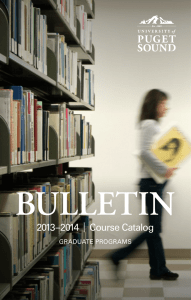 BULLETIN 2013–2014  |  Course Catalog GRADUATE PROGRAMS