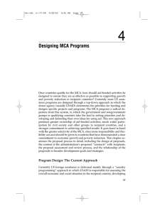 4 Designing MCA Programs