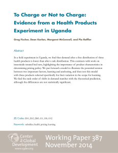 To Charge or Not to Charge: Evidence from a Health Products