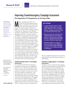 M Improving Counterinsurgency Campaign Assessment