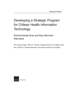 Developing a Strategic Program for Chilean Health Information Technology