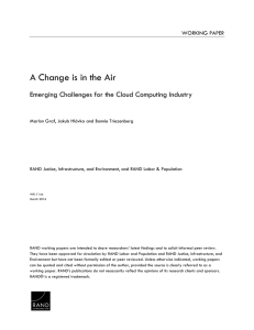 A Change is in the Air WORKING PAPER