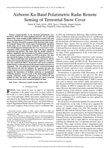 Airborne Ku-Band Polarimetric Radar Remote Sensing of Terrestrial Snow Cover Fellow, IEEE