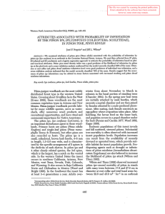 ATTRIBUTES ASSOCIATED WItH PROBABILITY OF INFESTATION IPS CONFuSus PINUS EDULIS Jose E Negron